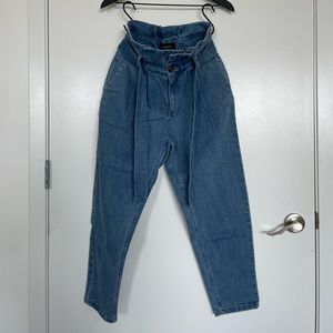 Who What Wear straight leg with drawstring blue jean | size 4